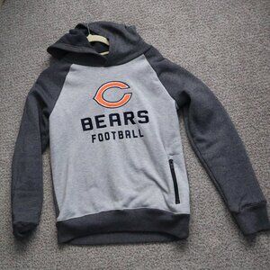 YOUTH LARGE - Chicago Bears Youth Foundation Pullover Hooded Sweatshirt - Gray